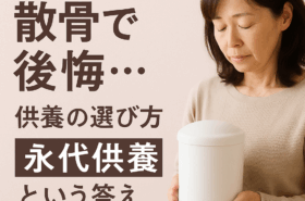 散骨で後悔　永代供養